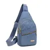 Bolso de Pecho Simple Estilo Coreano para Mujer, Nuevo Diseño de Bordado Multicapa, Mochila de Pecho de Gran Capacidad, Bolso Cruzado Casual para Exteriores para Niñas