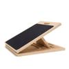Tabla de equilibrio ajustable con pedal de madera, equipo de fitness para el hogar, tabla de tensión de madera maciza, tabla de estiramiento para la parte inferior de las piernas, tabla inclinada
