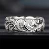 Anillo de Flor de Moda Cao Shi para Hombre Anillo Individual Retro de Estilo Frío Personalizado Anillo de Dedo con Textura de Nicho en Spray