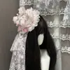 Accesorios para el Cabello Originales Lolita Corona Sombrero Pequeño Lazo Encaje Accesorios Convención de Cómics Pin para el Cabello de Confesión Romántico