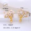 Accesorios de Perlas DIY Pendientes Versátiles Elegantes Monturas para Colgantes Set de Camelia con Arena Movediza de Goteo de Aceite Accesorios al por Mayor