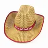 Chapéu de Palha Casual de Aba Larga para Viagem Chapéu de Sol Masculino Chapéu de Sol de Palha de Verão Masculino e Feminino Proteção Solar Chapéu de Sol Chapéu de Cowboy