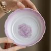 Bule de Cerâmica Arita Roxo Degradê Pintado à Mão com Rosa Acessórios para Cerimônia do Chá Bandeja Seca de Bolhas Doméstica Bandeja de Servir Chá