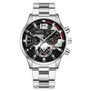 Relojes para Hombre Más Vendidos Transfronterizos, Relojes de Cuarzo para Hombre, Relojes con Calendario de Correa de Acero, Relojes de Moda para Hombre con Agujas Luminosas Venta al por Mayor