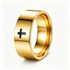 Anillo de Acero Inoxidable con Diseño de Sello Punk de Personalidad Tendencia Europea y Americana Anillo de Pareja Joyería