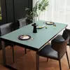 Mantel de Mesa de Cuero Negro, Resistente al Aceite, Impermeable, Mantel de Mesa de Comedor sin Lavado, Protector de Mesa de Centro, Mantel de Lujo Ligero y de Gama Alta