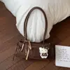 Bolsa de Braço Casual Retro de Nicho para Mulheres 2025 Nova Tendência Moda Outono Bolsa Transversal Bolsa para o Dia a Dia Bolsa Simples de Grande Capacidade