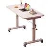 Mesa de Computador Móvel, Mesa de Cabeceira Personalizada para Quarto, Mesa Simples de Estudo para Casa de Estudante, Mesa de Escritório Ajustável com Manivela