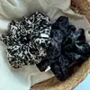 Goma de pelo Retro con Estampado de Leopardo para Mujer, Goma Elástica Alta para Moño o Cola de Caballo, Accesorio para el Cabello que no Daña