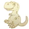 Piezas de Madera de Dinosaurio Pintadas a Mano Dibujos Animados Manualidades de Madera Creativas DIY Materiales de Arte Graffiti Hechos a Mano para Jardín de Infancia