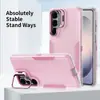 Adequado para Capa de Celular Samsung A57 Forerunner à Prova de Três Impactos, Suporte de Lente A37, A17 Anti-Queda, Capa Protetora A07