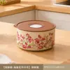 Tigela para Conservar Flores Begônia Estilo Novo, Marmita de Cerâmica Grau Alimentício Segura para Micro-ondas, Tigela para Frutas, Conjunto de Louças Atacado