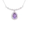 Collar Colgante de Citrino Natural Amatista Topacio Forma de Gota para Mujer Joyería Color Plata S925 Transmisión en Vivo Estilo Nuevo