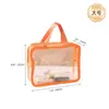 Bolsa de Almacenamiento Transparente de PVC de Colores Transfronteriza, Bolsa de Aseo de Viaje Impermeable con Cremallera para Juguetes y Playa, Bolsa de Almacenamiento Grande