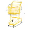Carrito de compras de doble capa y marco profundo del fabricante para supermercados, tiendas de snacks, tiendas de máquinas de garra, tiendas de conveniencia, KTV y carritos de compras modernos de estilo coreano