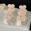 Decoración de Pastel Hermosa para el Día de la Madre 2026 con Adornos de Mariposa de Perla Iridiscente, Inserto de Tarjeta en Forma de Corazón para Mamá Hada