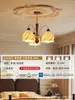 Lustre vintage estilo francês em madeira de nogueira cor creme, luminária de sala de estar, luz de hall de entrada principal, protetor ocular, luminária de sala de jantar de alta qualidade do meio do século