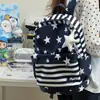 Mochila de menina estilo coreano 2026 transfronteiriça, mochila fofa de bolinhas, bolsa escolar fresca e simples estilo japonês para estudantes do ensino fundamental