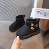 Botas de Nieve para Niños 2025 Invierno Nuevo Estilo Zapatos de Algodón Cálidos Forrados de Felpa para Niños Zapatos Ligeros Antideslizantes Estilo Birkenstock
