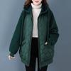 Zhumu 2025 Invierno Nueva Moda Estilo Coreano Holgada Adelgazante Elegante Versátil Alta Gama Engrosada Patchwork Chaqueta de Algodón para Mujer Moderna