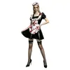 Tallas S-XL Disfraz de Maid Cosplay de Halloween, Disfraz de Maid Maligna Manchad de Sangre de Terror, Uniforme Sexy para Juego de Rol