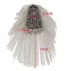 Adorno de Hombro de Moda de Lujo con Pedrería Completa Borla Metálica Hombrera Broche Decoración de Hombro Personalizada para Hombres Mujeres Accesorios para Vestidos DIY