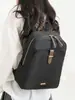 Mochila transfronteiriça de nylon, cor sólida, texturizada, resistente à água, grande capacidade, para viagens casuais, bolsa feminina versátil