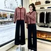 Cárdigan de punto a rayas, prenda exterior para mujer, primavera/otoño, estilo corto, inspirado en Corea, suave y elegante, corte holgado, adecuado para figuras petite, suéter, capa exterior, top de moda