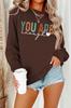 Estación Independiente para Mujer Amazon TÚ ERES St. Sudadera suelta con cuello redondo Festival Paric