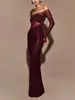 Estación Independiente Amazon Perspectiva Europea y Americana de Mujer Vestido de Noche vestido Sexy Largo Ajustado al Cuerpo Hombro Mujer 8108