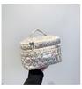 Bolsa de Cosméticos de Algodón Linda Personalizada Bolsa Acolchada Nicho Portátil Bolsa de Almacenamiento para Lavado Floral Ins Bolsa Linda