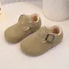Zapatos Birkenstock para niña de suela blanda, nueva colección primavera/otoño 2026, zapatos slip-on infantiles de moda y cómodos, zapatos planos casuales de estilo retro, modernos