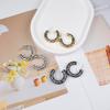 Fabricante Original Anillo Geométrico Moda Alto Gama Lujo Ligero Nicho Diseño Retro Modernos Pendientes Alto Gama