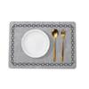Jogo Americano de Couro Estilo Ins Impermeável Isolante Mat Criativo Escandinavo Mat para Mesa de Jantar Ocidental Pode Ser Impresso com Logo Padrão de Tecido Mat para Prato