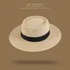 Sombrero de paja francés estilo old money verano mujer ala ancha protección solar sombrero tipo cubo moderno playa vacaciones sol protección solar sombrero de sol