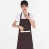 Delantal de Frutería Fresca Supermercado Ropa de Trabajo para Mujer Estampado de Logo Catering Especial Tienda de Té con Leche Personalización al por Mayor