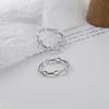Anillo Fino Minimalista Torcido de Plata Esterlina S925 Estilo Coreano INS para Mujer, Anillo de Plata Combinable