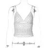 Top Sexy de Malha com Patchwork de Bolinhas e Decote V - Venda Quente na Europa e América - Moda Verão 2026 - Regata Slim Fit