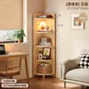 Mueble de esquina de madera maciza, estante de esquina, gabinete estrecho triangular de pared, mueble de almacenamiento para el hogar, estantería de esquina en forma de abanico