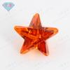 Anillo de pentagrama de gema de Hong Kong con circón naranja superficie piedra desnuda estrella gema artificial CZ de Wuzhou diamante desnudo