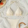 2026 Verano Europeo y Americano Comercio Exterior Nuevo Producto Bikini de Halter Traje de Baño Multicolor Bikini Sexy de Atar Traje de Baño de Dos Piezas para Mujer