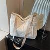 Bolso Tote de Trabajo de Gran Capacidad Transfronterizo Otoño e Invierno para Mujer 2025 Nuevo Bolso de Algodón de Alta Gama Bolso de Hombro Cruzado