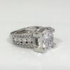 Anel de cabeça de vaca com quatro garras de 5 quilates Big Naked Stone III Love Moissanite Anel de casamento de luxo Anel de diamante