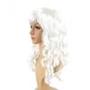 Peluca larga ondulada blanca para cabeza de animación, fábrica de pelucas para cosplay en stock, venta directa