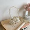 Bolso Infantil Bolso de Mano de Perlas para Niña Coreana Mini Bolso Cruzado de Cadena Trenzada con Cuentas para Bebé Bolso de Accesorios para Niñas