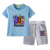 Traje de Verano para Niños y Niñas de Rainbow Friends 2023 Nuevo Conjunto de Dos Piezas de Algodón de Manga Corta y Pantalones Cortos de Dibujos Animados para Niños