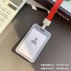 Portatarjeta con Lanyard para Identificación de Trabajo Transparente, Porta Credencial de Nombre, Portatarjeta de Identificación de Fábrica, Insignia de Identificación de Empleado, Portatarjeta de Comedor para Estudiantes, Insignia de Trabajo
