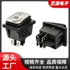 Panel de Acero Inoxidable Interruptor Basculante Impermeable Kcd4 Terminal de Tornillo de 4 Pines 2 Posiciones Interruptor Iluminado Impermeable con Forma de Barco