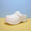 Medias Zapatillas Cerradas para Mujer Estilo Birkenstock de Suela Gruesa, Antideslizantes, Resistentes al Desgaste, Hebilla de Eva, Antiolor, Zuecos para Acampar