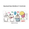 Pegatinas de Pared Autoadhesivas de Oso con Globo Lindo de Dibujos Animados Estilo Ins Habitación Infantil Dormitorio Sala de Estar Pegatina Decorativa HS0897E